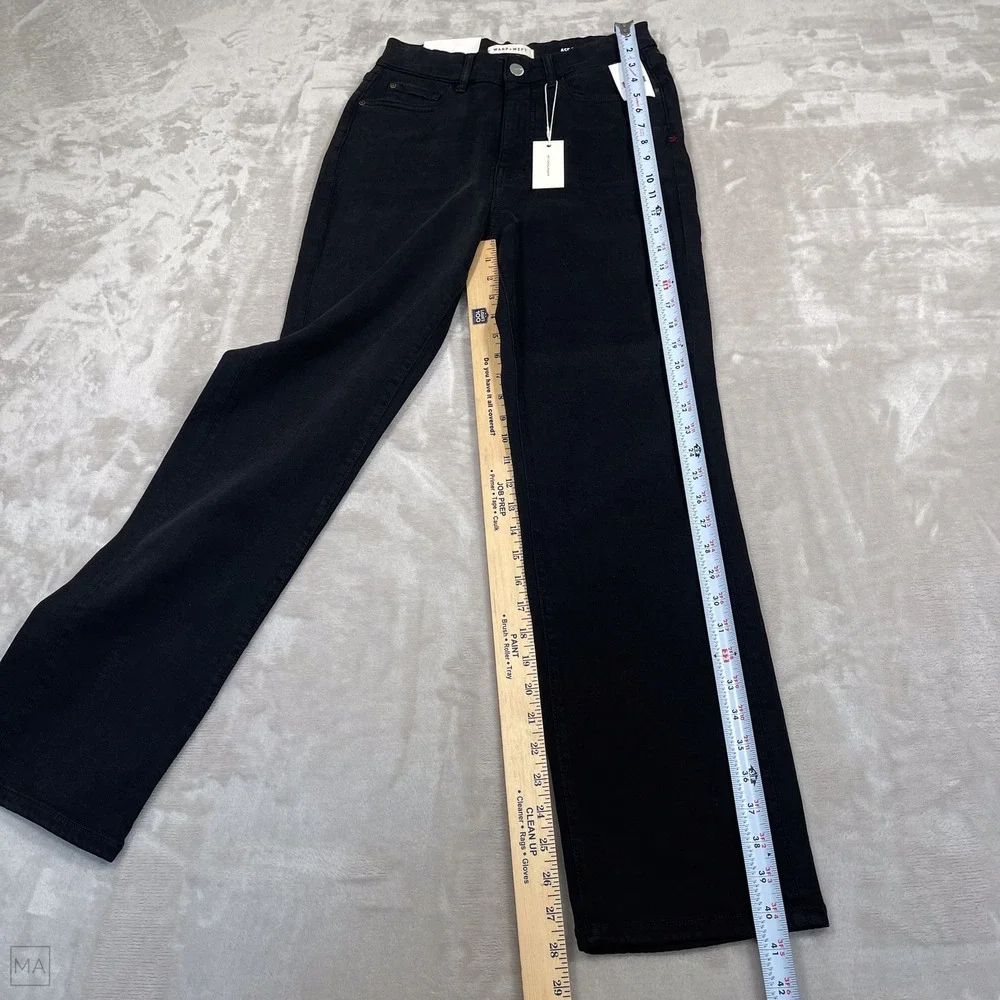 NEW Warp+Weft Women's Pants Aspen Pitkin Straight Leg Ase Stretch 27 Black - Picture 6 of 9